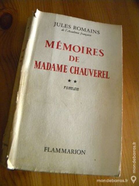 Mmoires de Madame Chauverel de Jules Romains 1960 6 Villeurbanne (69)