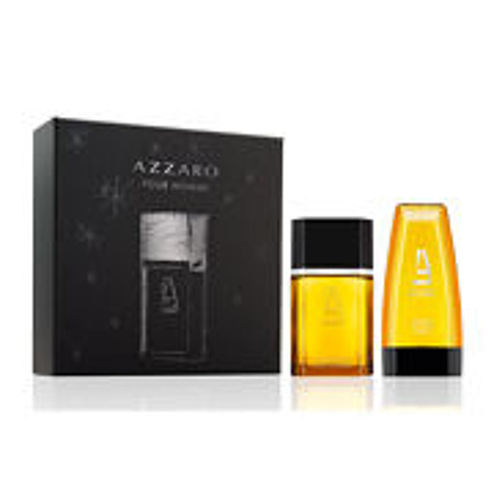 coffret AZZARO pour homme EDT 100 ML + Shampo douche 150 ML Bijoux et montres