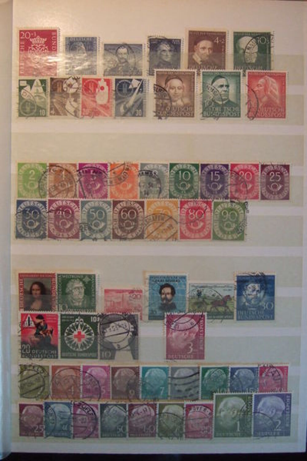 57 timbres oblit&eacute;r&eacute;s ALLEMAGNE 1949/52 forte c&ocirc;te 