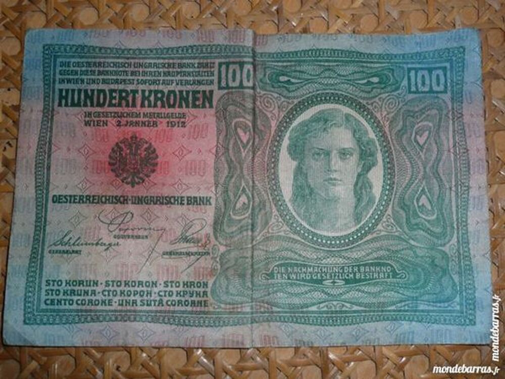 Billet 100 Hundert Kronen 1912 