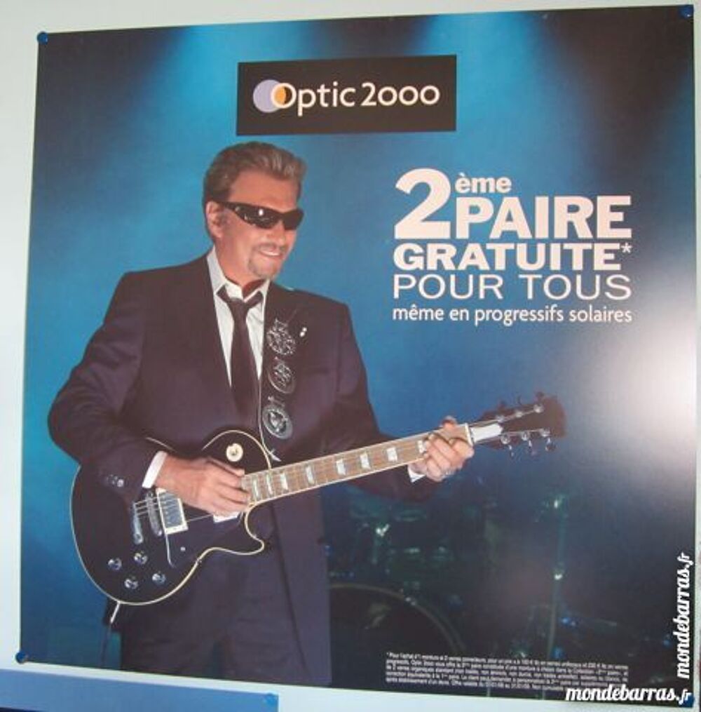 AFFICHE OPTIC 2000 Johnny HALLYDAY 