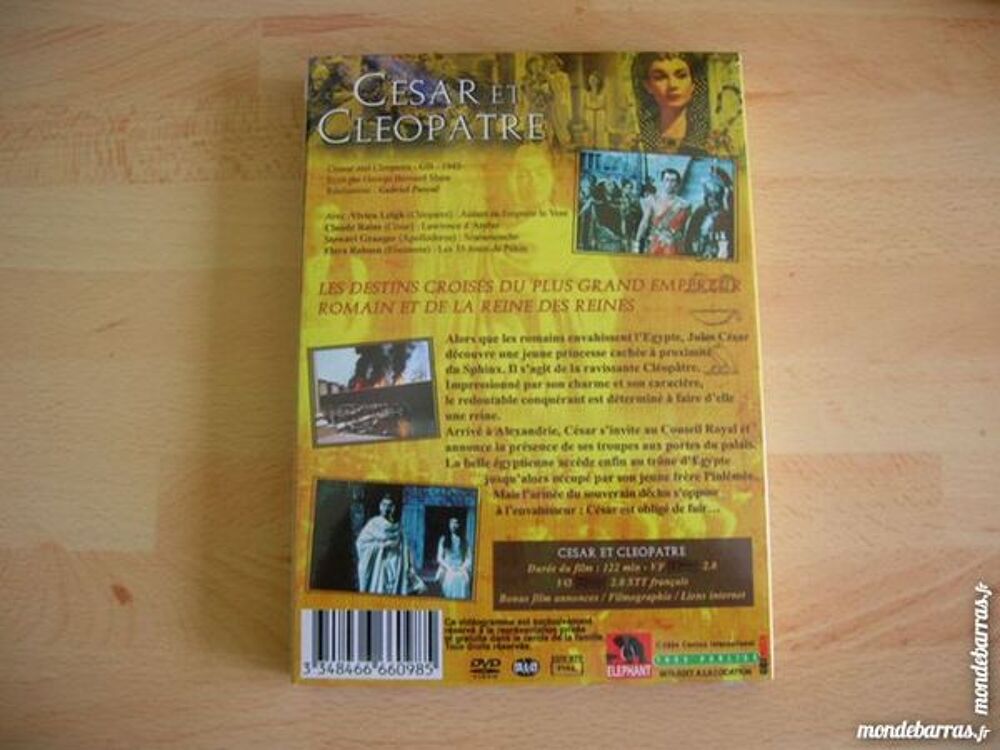 DVD CESAR et CLEOPATRE - PEPLUM avec Viviane Leigh DVD et blu-ray