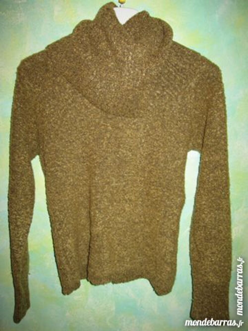Pull col roul&eacute; Taille 1 Marron femme Vêtements