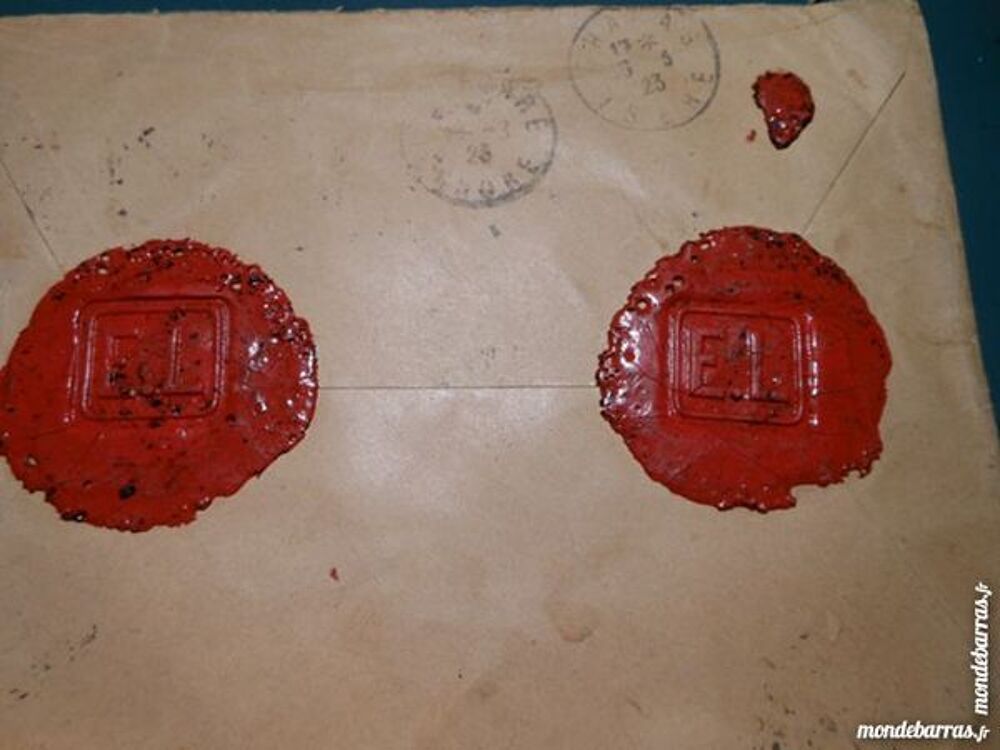 timbres sur enveloppe cachet&eacute;e 1923 1p46 