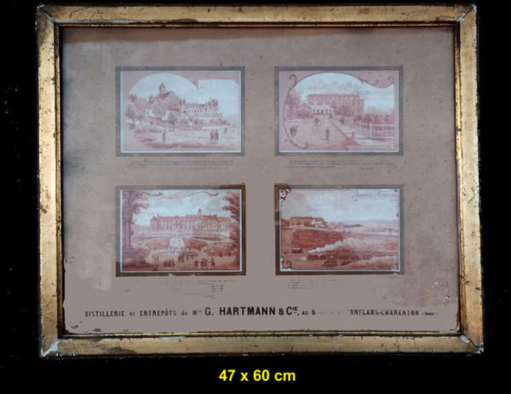 Distillerie HARTMANN &agrave; CHARENTON (94) : 4 lithos 