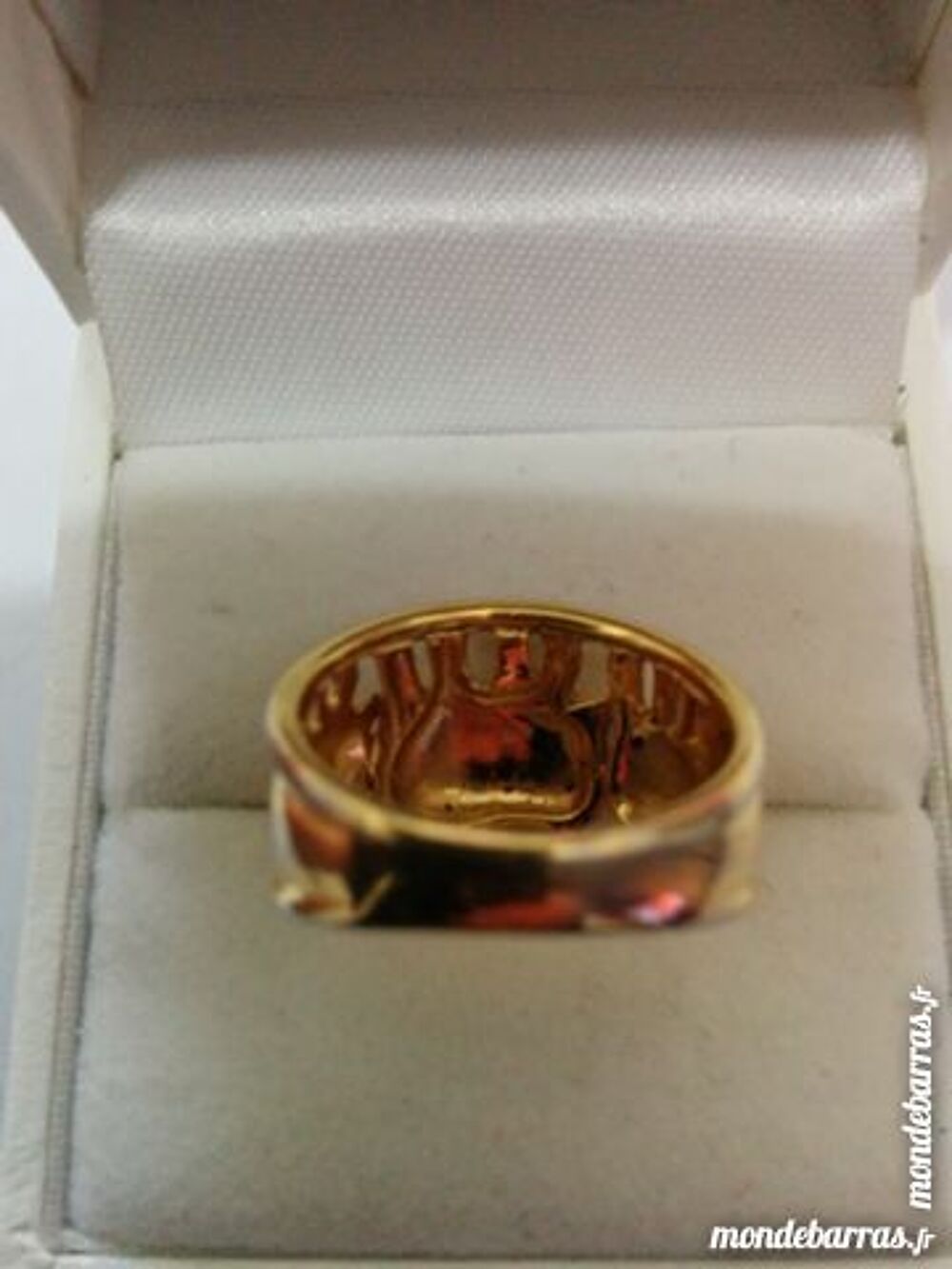 bague motif &eacute;lephants (plaqu&eacute; or) Bijoux et montres