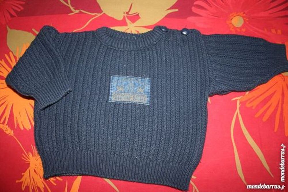 Pull laine marine NATALYS 6 mois Mixte MIROTON Vêtements enfants