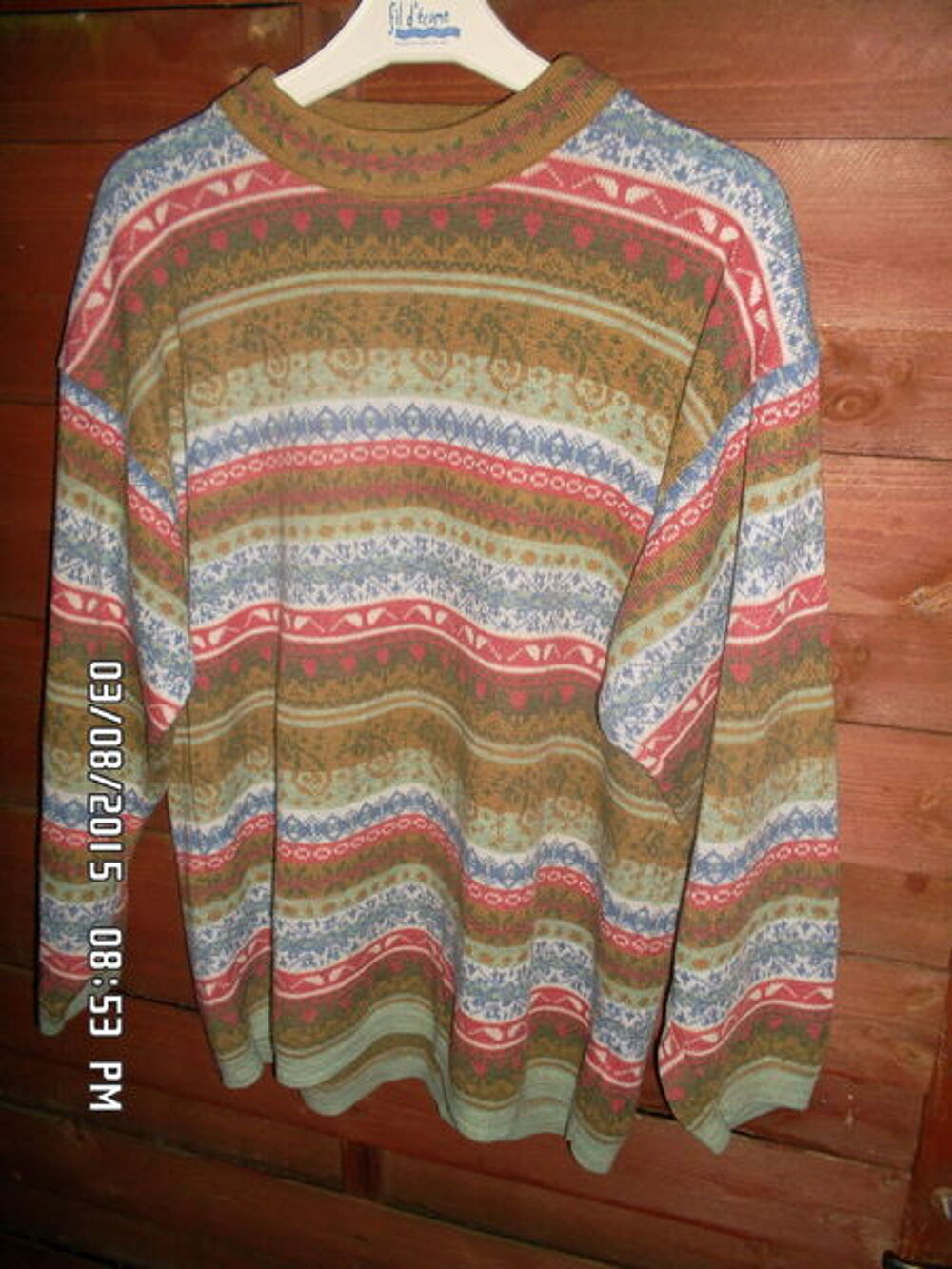 PULL MULTICOLORE*JUSTE 3E*KIKI60230 Vêtements