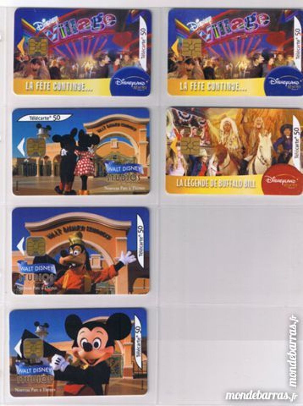 "Telecartes "" disneyland paris "" differentes." 