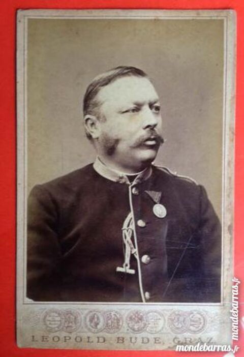 Photo albuminée militaire - Léopold Bude - Graz 8 Nice (06)