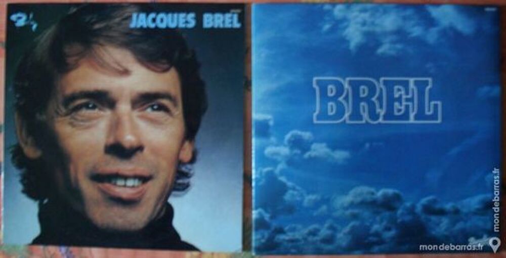 2 Vinyls 33 tours de Jacques Brel. CD et vinyles