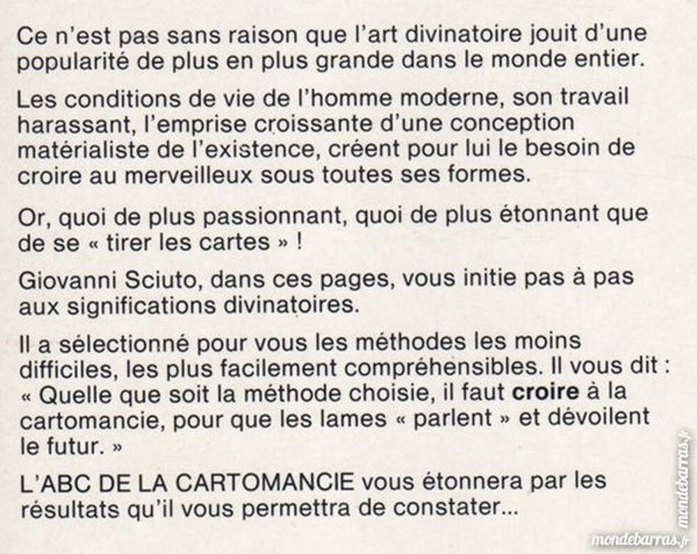 ABC de la CARTOMANCIE / Livres et BD