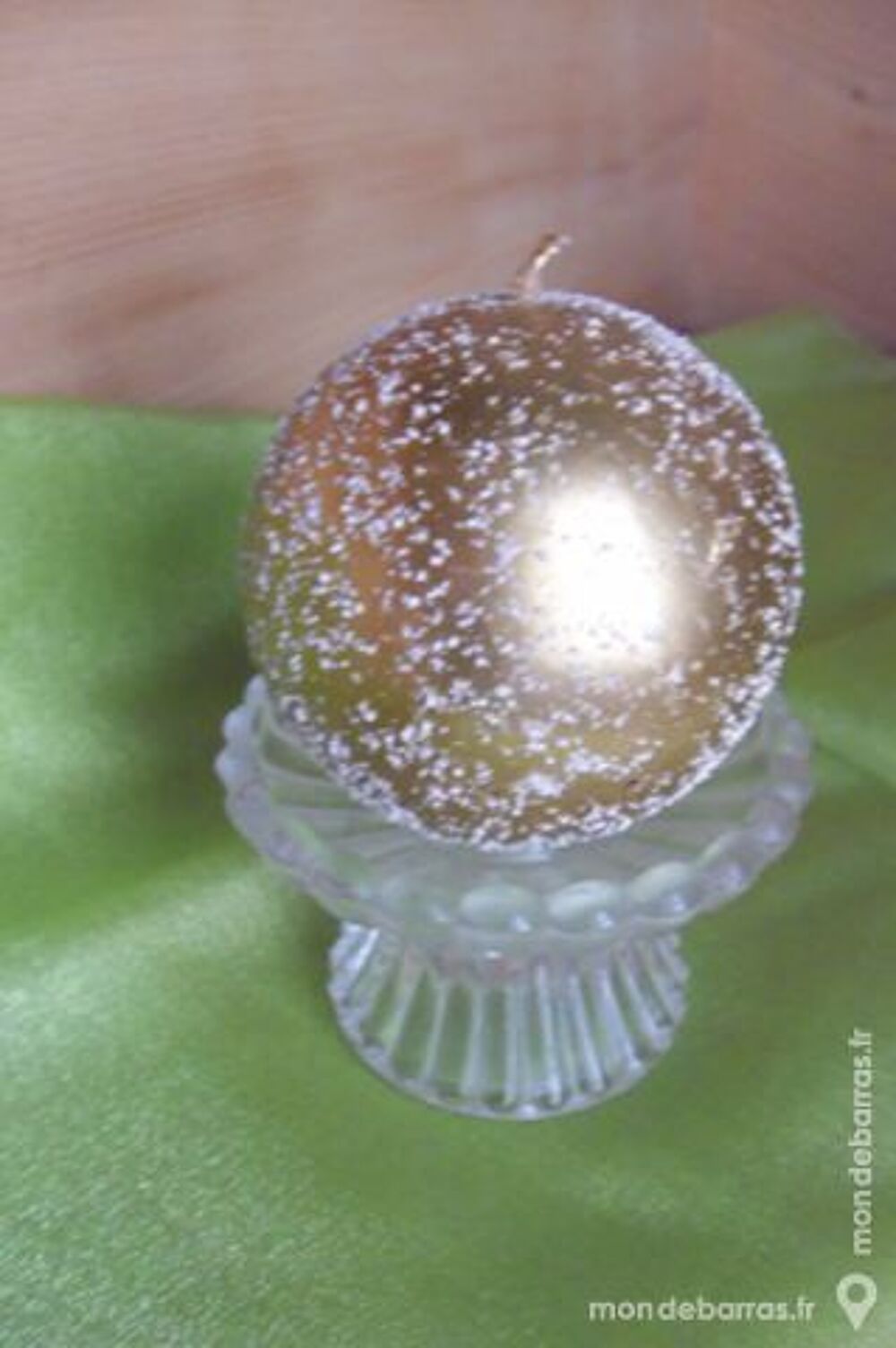 Porte bougie en verre gaufr&eacute; Partylite Décoration