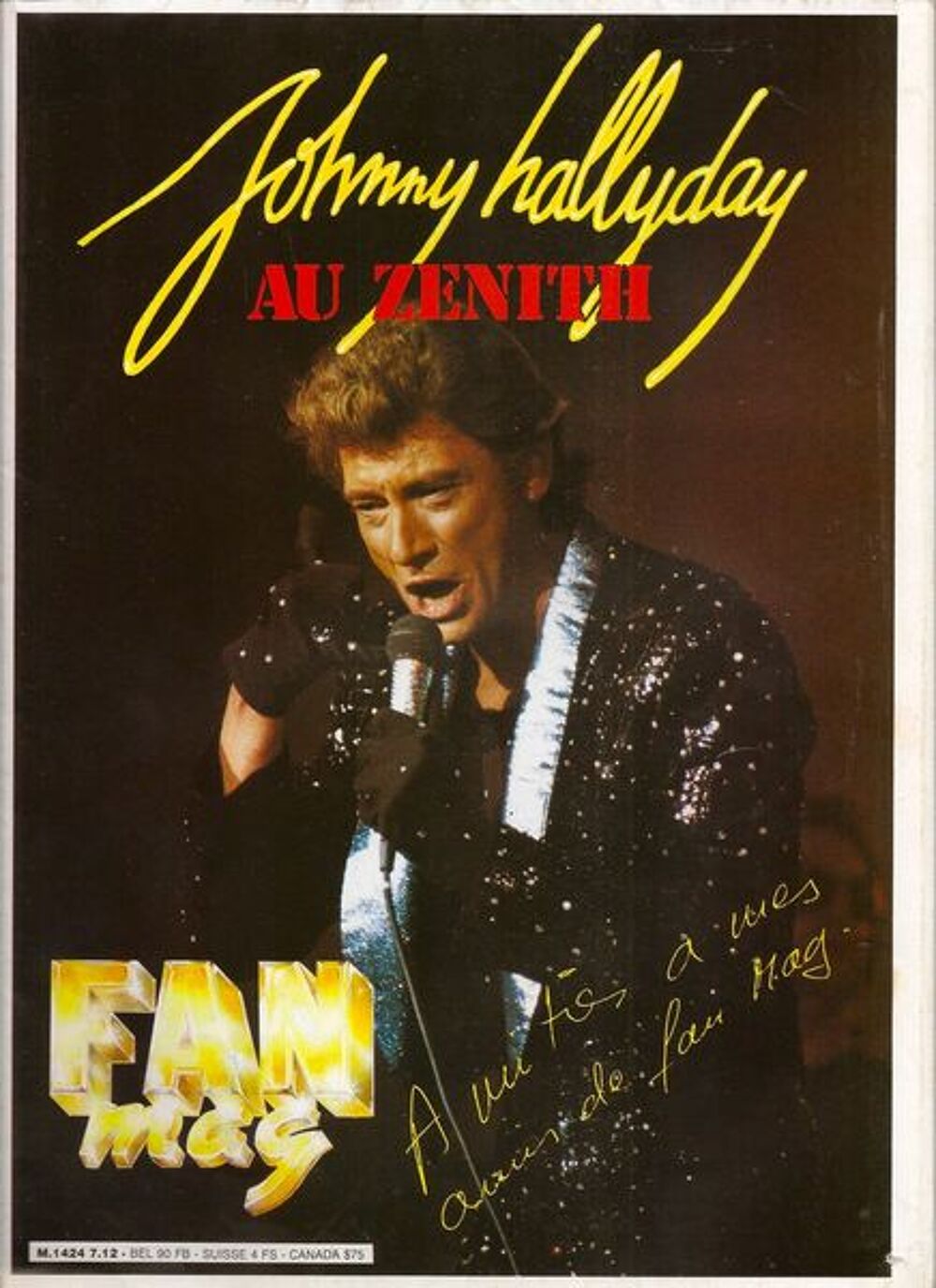 Johnny Hallyday Au Zenith Fan mag CD et vinyles