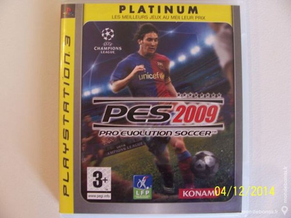 JEU DE PLAYSTATION 3 PES 2009 3 ANS ET ++++ Consoles et jeux vidos