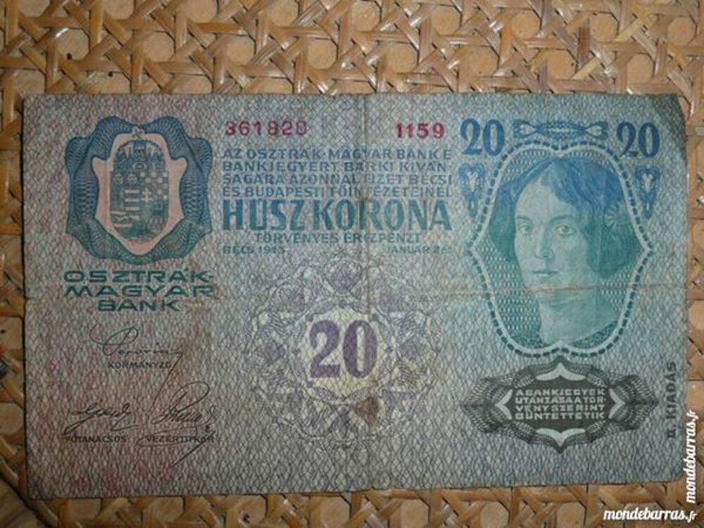 Billet 20 zwanzig Kronen 1913 