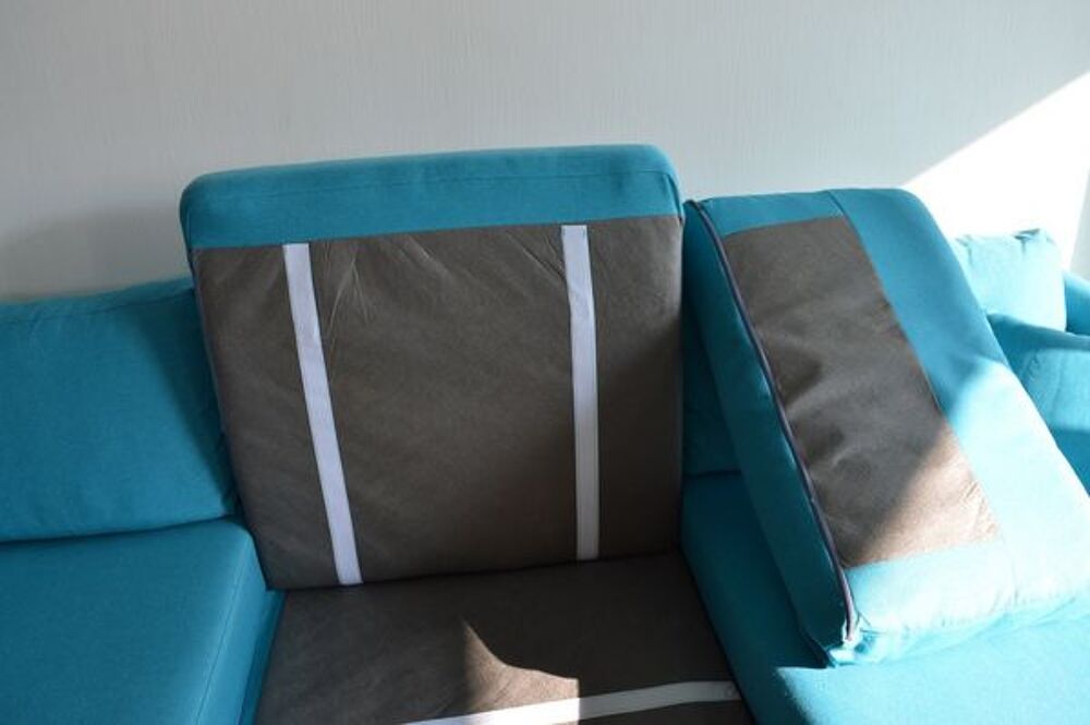Canap&eacute; angle Fly tissus turquoise Meubles