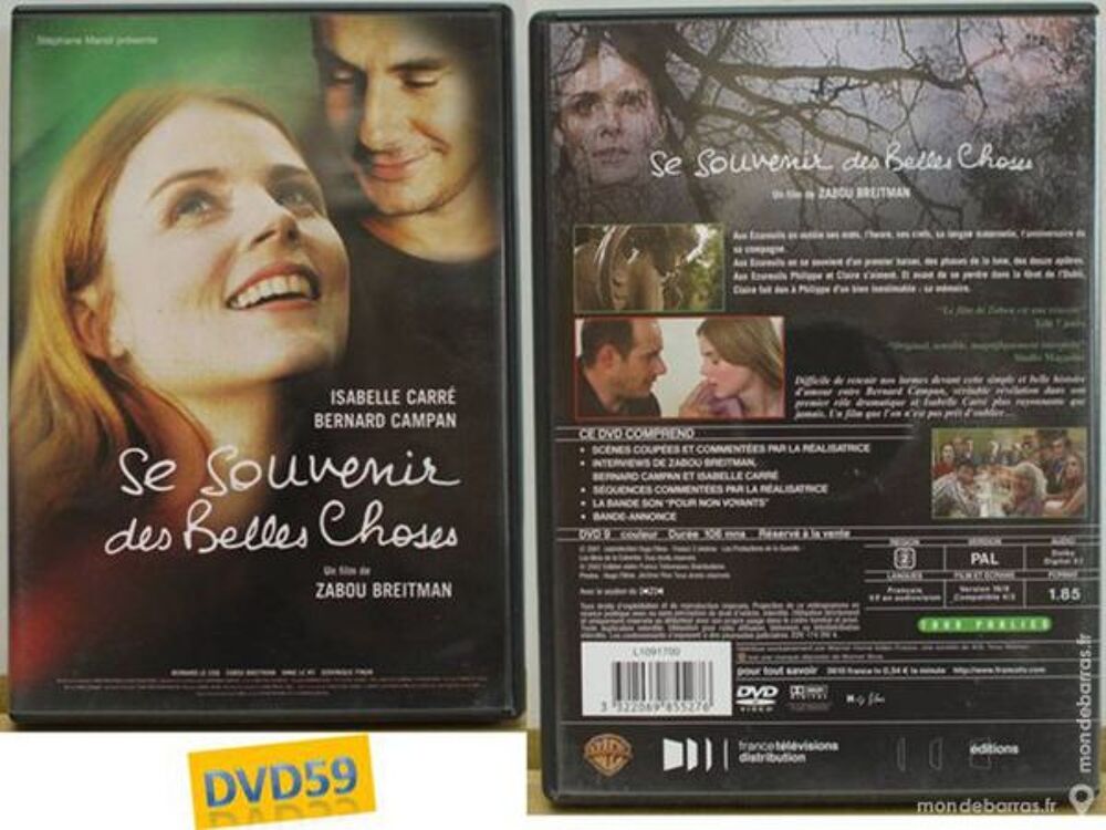 SE SOUVENIR DES BELLES CHOSES - de Zabou Breitman DVD et blu-ray