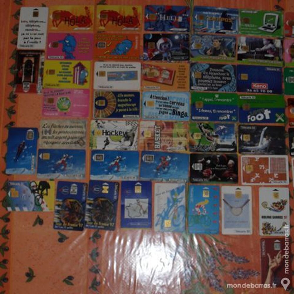 Lot de 60 cartes t&eacute;l&eacute;phonique 50 unit&eacute;s. 