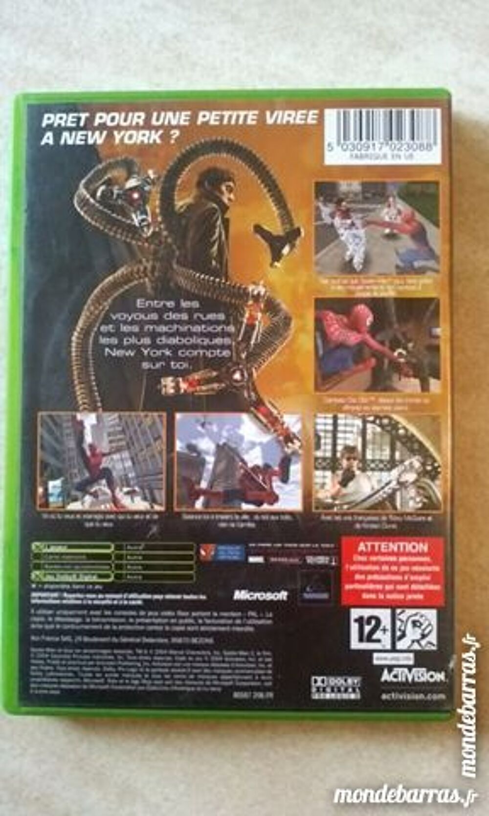 Spider-man 2 pour XBOX (12+) Consoles et jeux vid�os