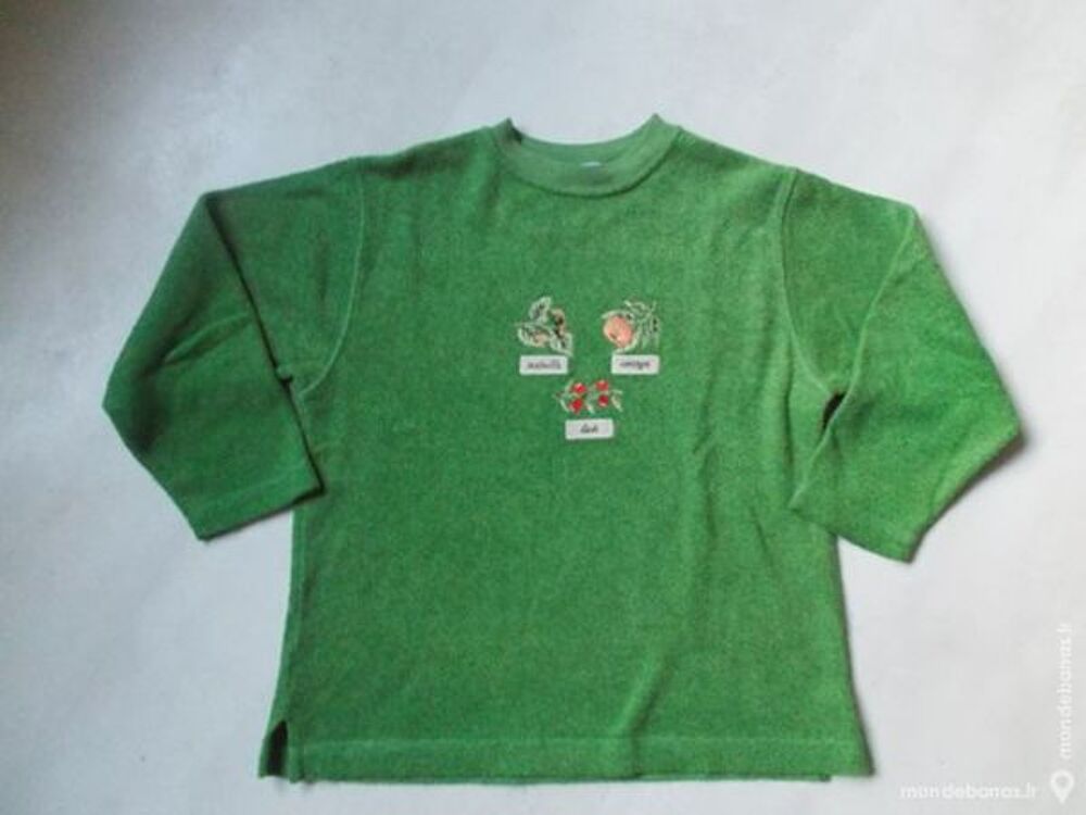 SWEAT SHIRT VERT AU TOUCHER TOUT DOUX 10 ANS Vêtements enfants