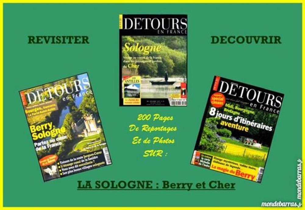 LA SOLOGNE : Berry et Cher / prixportcompris Livres et BD