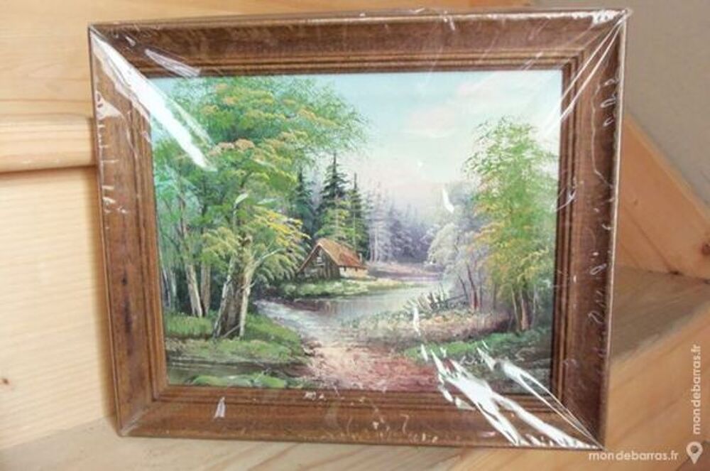 Tableau encadr&eacute; &laquo;Une maison au fond des bois &raquo; Décoration