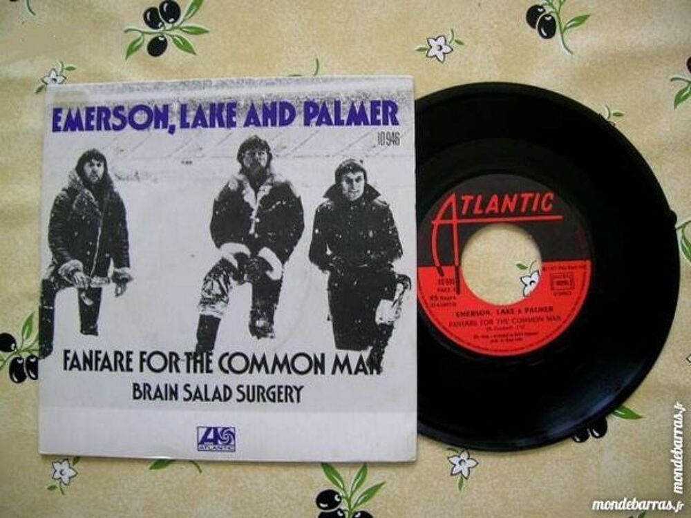 45 TOURS EMERSON, LAKE AND PALMER Fanfare for CD et vinyles