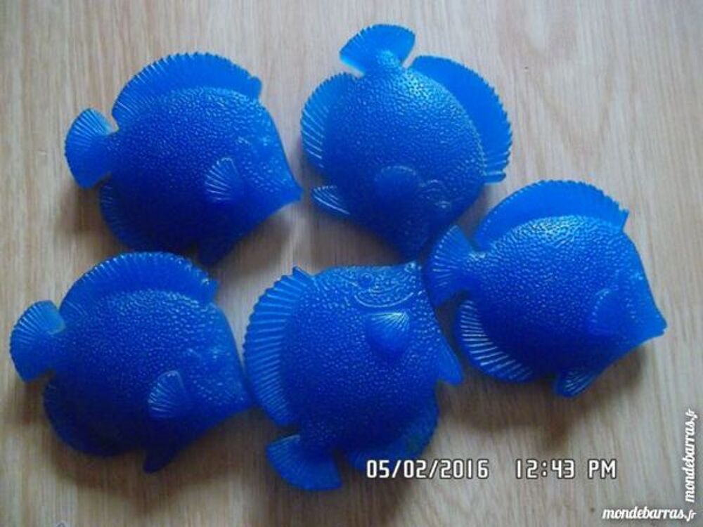 LOT 5 POISSONS BLEU*JUSTE 1E*KIKI60230 Décoration
