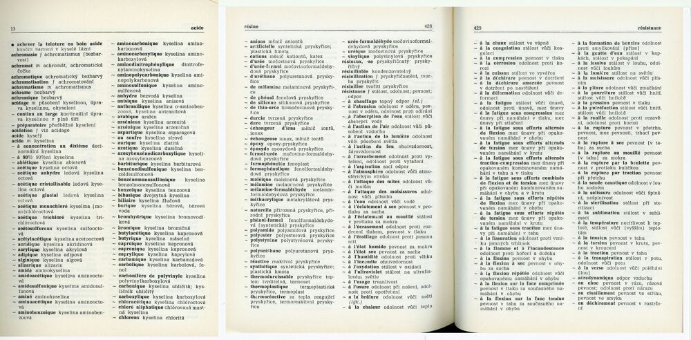Dictionnaire textile : Fran&ccedil;ais Tch&egrave;que Livres et BD