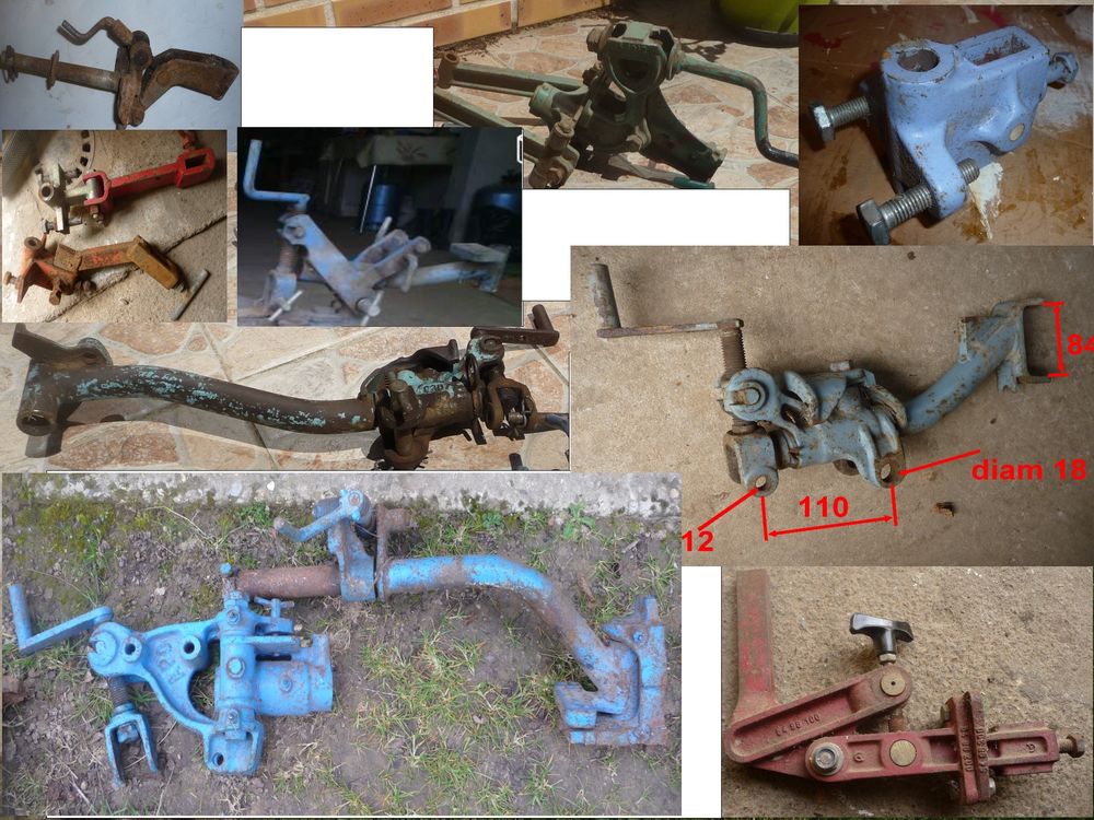 Attelage universel de motoculteur STAUB et autres marques Jardin