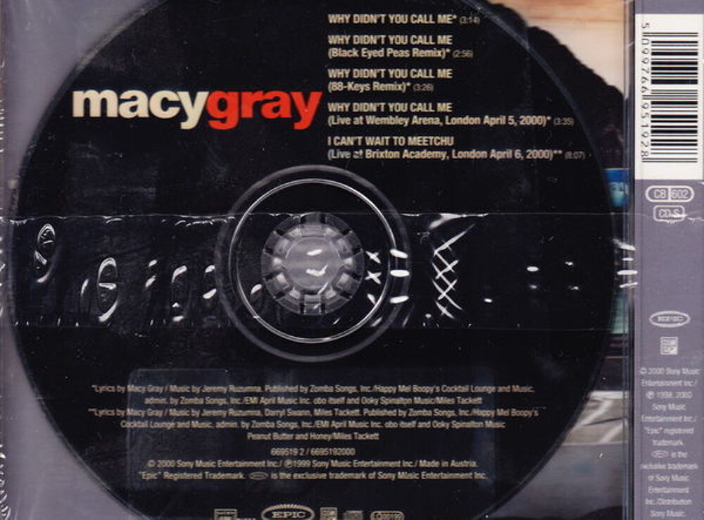 Maxi CD Macy Gray - Why didn't you call me NEUF blister
CD et vinyles