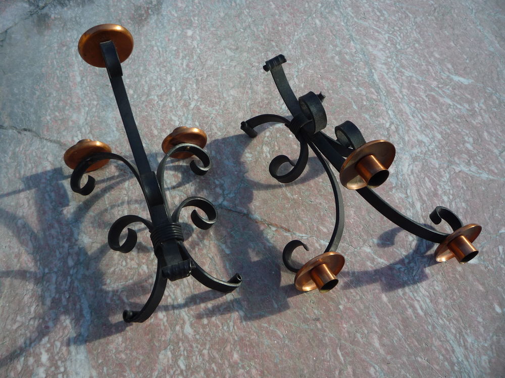 Chandelier/bougeoir fer forg&eacute; Décoration