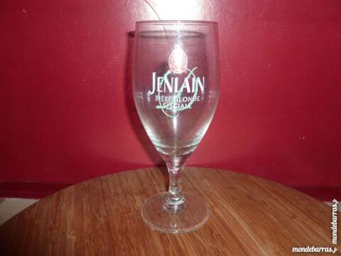 T33: 6 verres  bire JEANLAIN logo blanc 25 cl 7 Vaural (95)