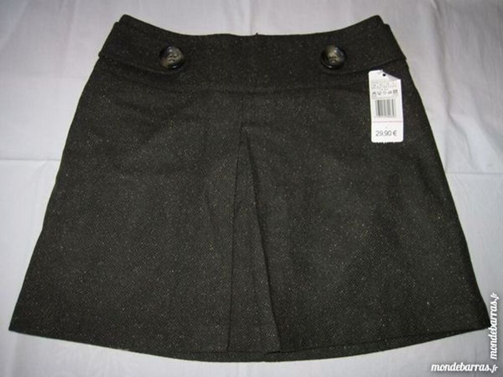 Jupe Cama&iuml;eu courte Laine Taille 36 Noir femme Vêtements
