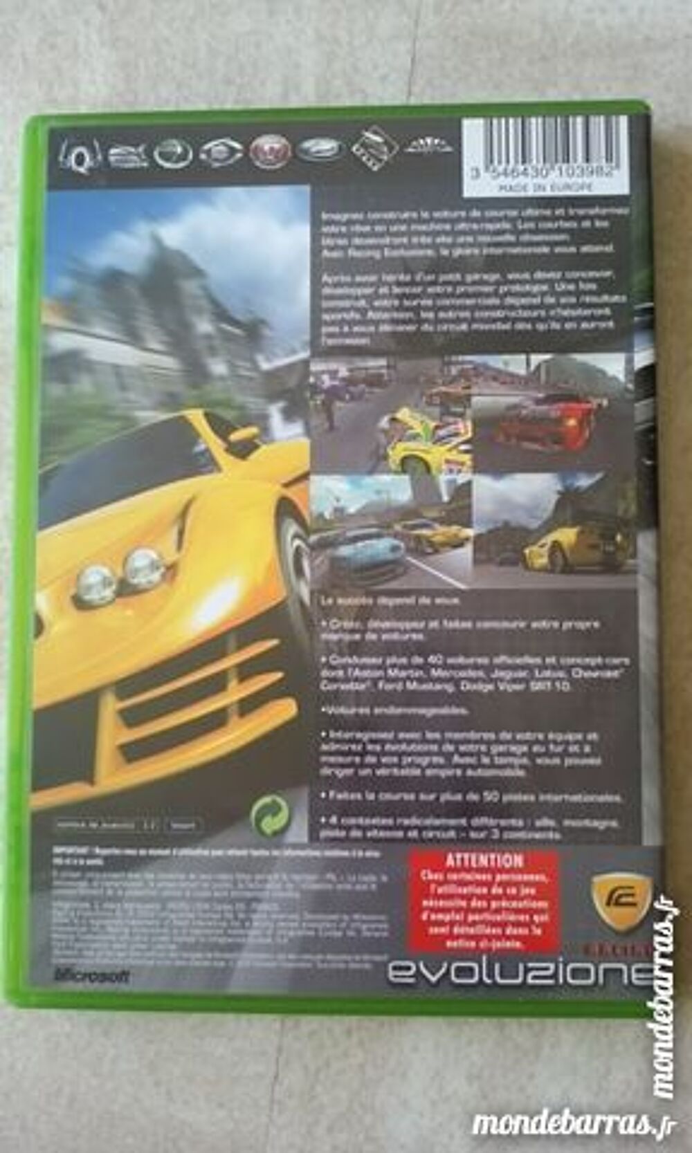 RACING EVOLUZIONE POUR XBOX Consoles et jeux vid�os