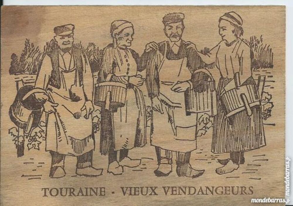 1 lot de 6 cartes en bois ,tr&egrave;s original 