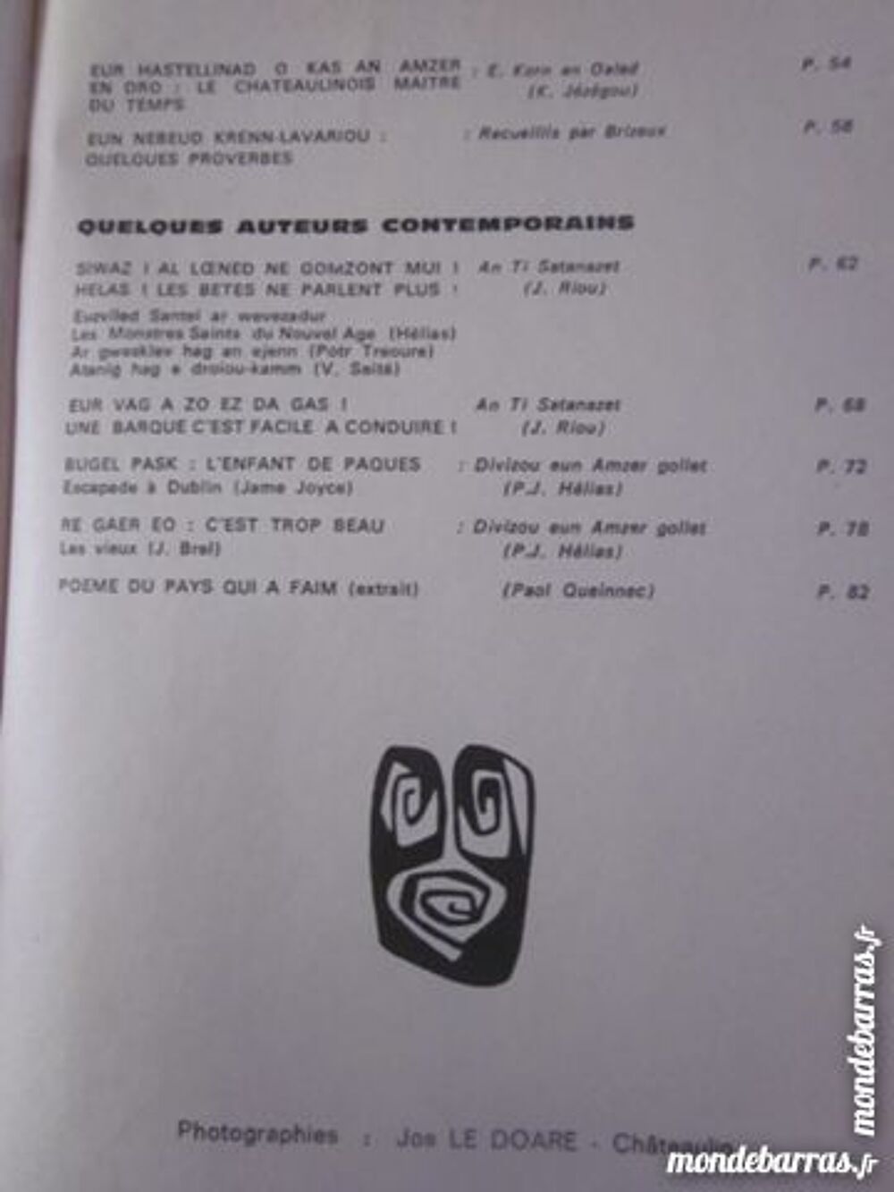 CIVILISATION REGIONALE ( BRETAGNE ) Livres et BD