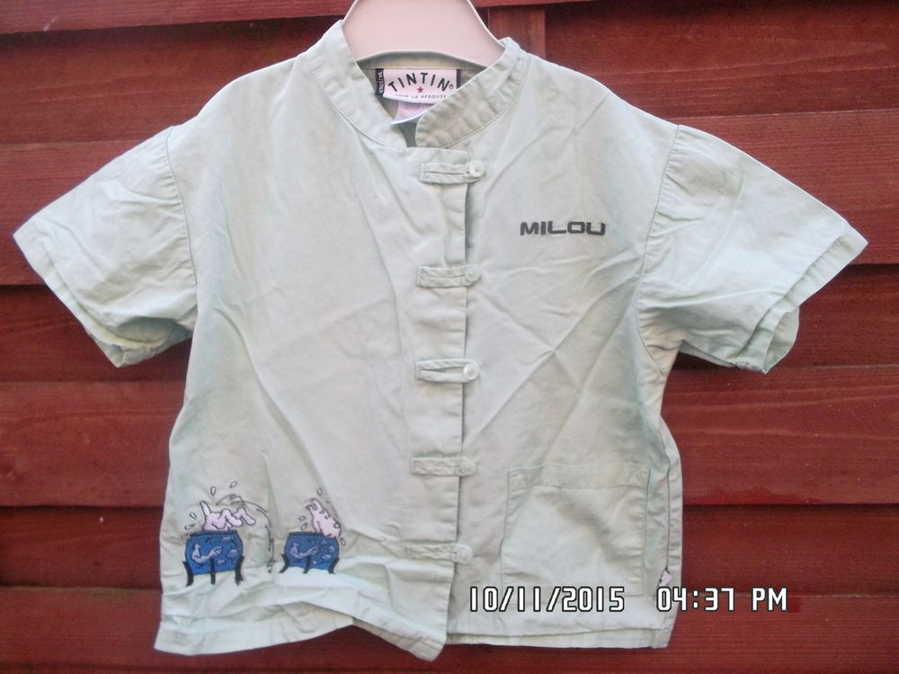 CHEMISE TINTIN ET MILOU*JUSTE 2E*KIKI60230 Vêtements enfants