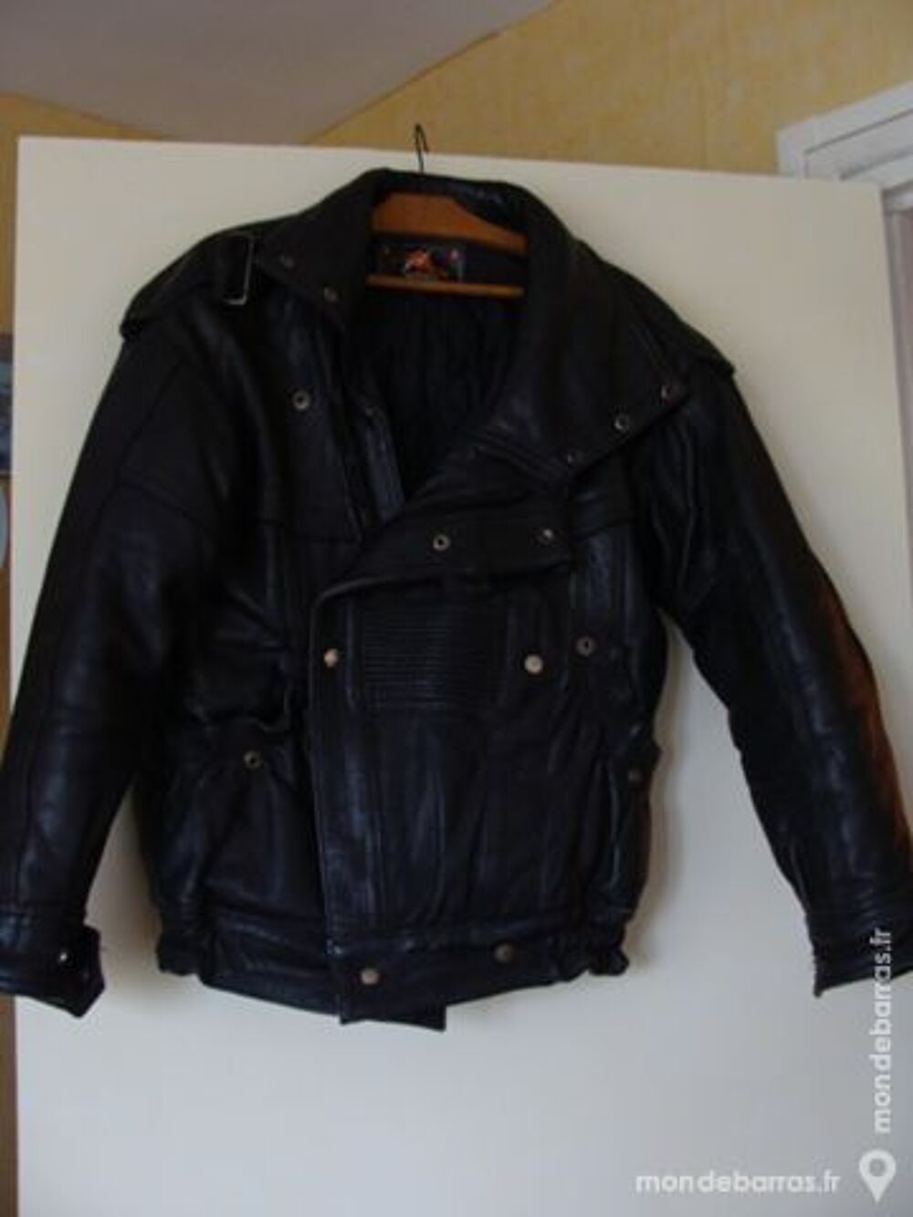blouson de cuir noir Vêtements
