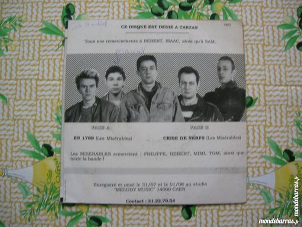 45 TOURS LES MISERABLES En 1789 - PUNK CD et vinyles
