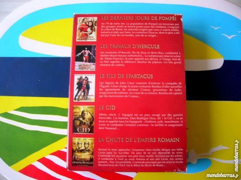 COFFRET 5 DVD PEPLUMS Cid/Spartacus/Hercule etc.. DVD et blu-ray