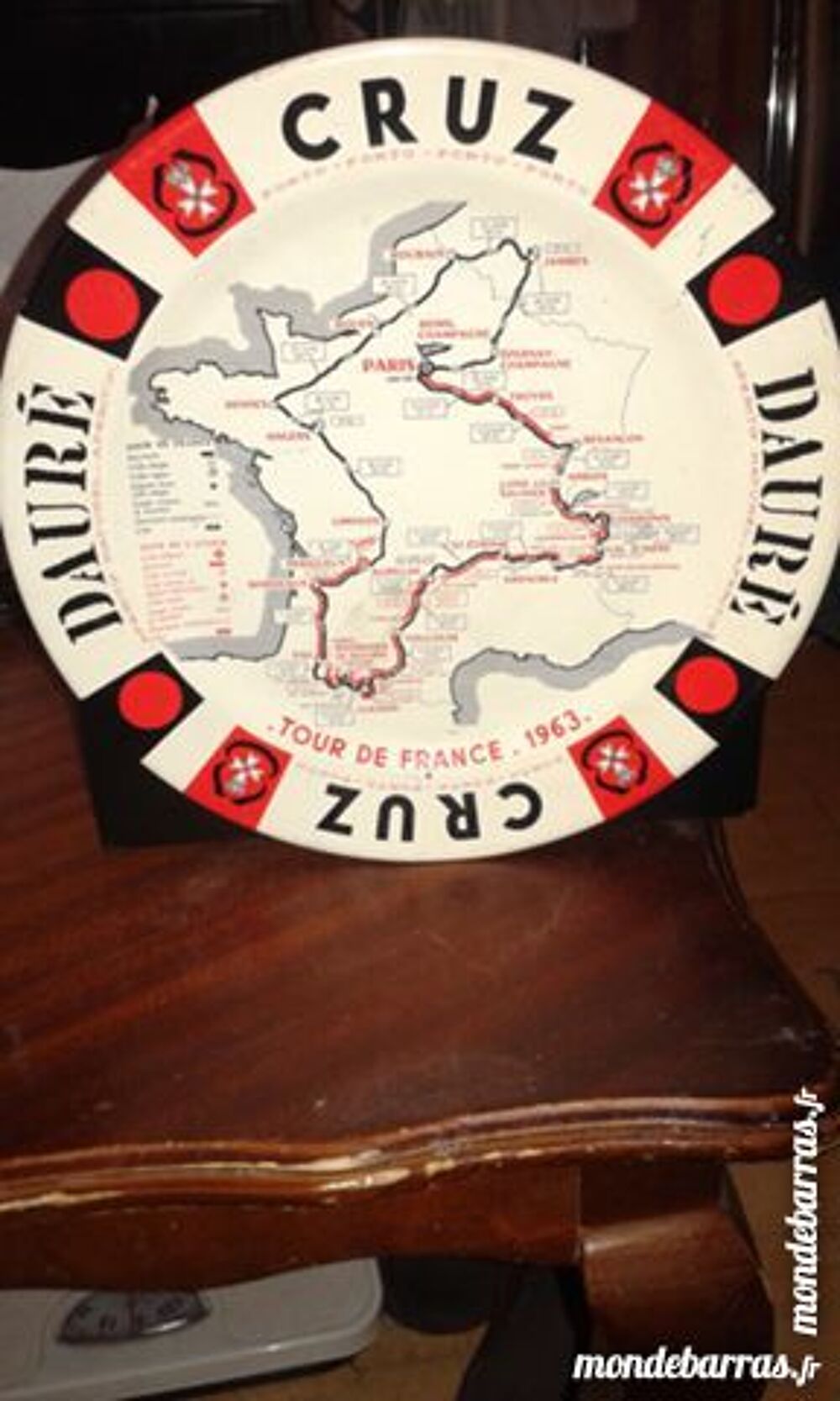plateau metal tour de france cycliste annee 1963 Décoration
