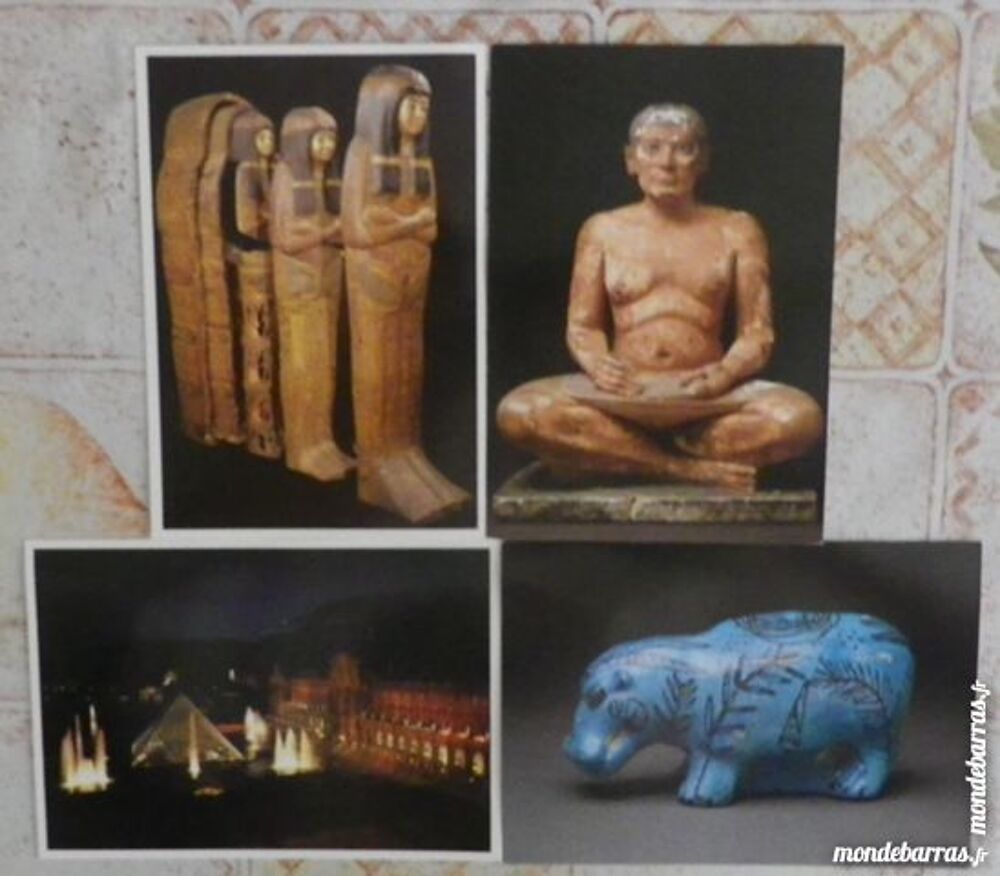 4 CARTES POSTALES REPRODUCTIONS MUSEE DU LOUVRE 