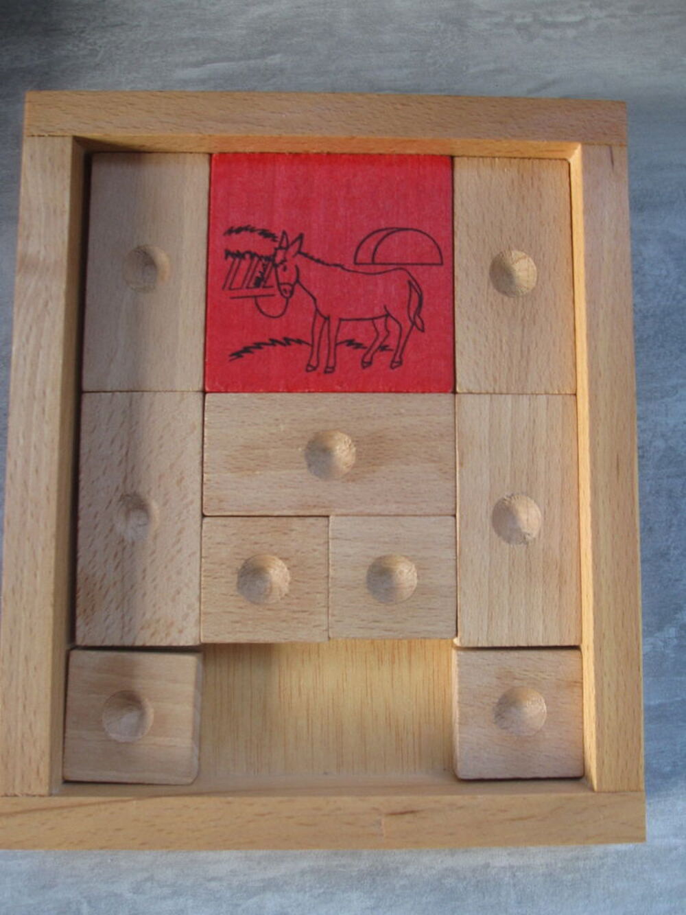 Jeu de taquin en bois l'&acirc;ne rouge Jeux / jouets