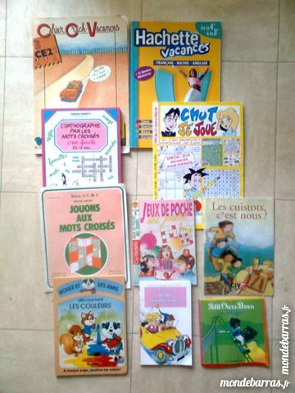 cahiers de vacances, mots crois&eacute;s….zoe Livres et BD