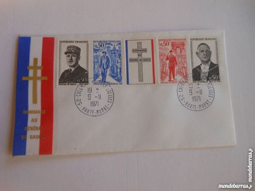 enveloppe FDC charles de Gaulle 1971 pa32 