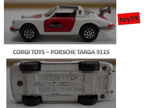 CORGI TOYS - PORSCHE TARGA 911S 'POLICE' 50 Mons-en-Barul (59)