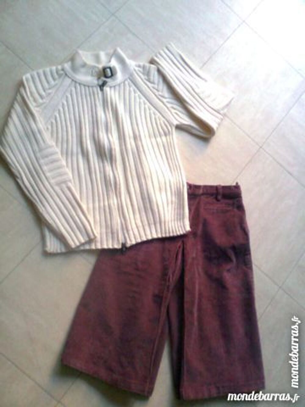 jupe culotte - gilet/cardigan - 10 ans - zoe Vêtements enfants