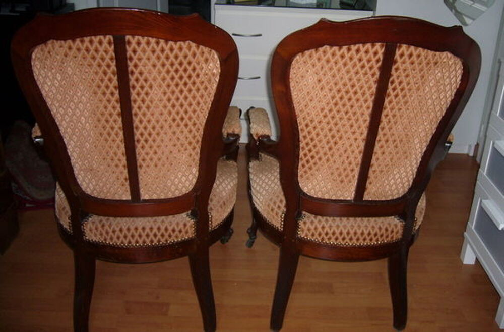 Fauteuils Louis Philippe &eacute;p Napol&eacute;on III en acajou Meubles